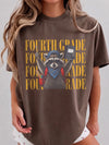 Fourth Grade Custom Raccoon Back To School T-Shirt for Teachers and Students