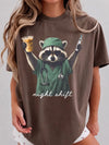 Night Shift Nurse Raccoon Tee Funny Medical Worker Shirt