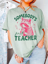 Somebody's Feral Teacher Shirt Funny Raccoon Back to School Tee Educator Gift