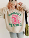 Somebody's Feral Teacher Shirt Funny Raccoon Back to School Tee Educator Gift