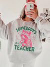 Somebody's Feral Teacher Shirt Funny Raccoon Back to School Tee Educator Gift