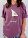 Funny Seagull Pun Triangull Graphic Tee Minimalist Bird Shirt