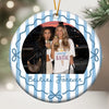 Besties Forever Custom Photo Round Ceramic Ornament Personalized Friendship Gift