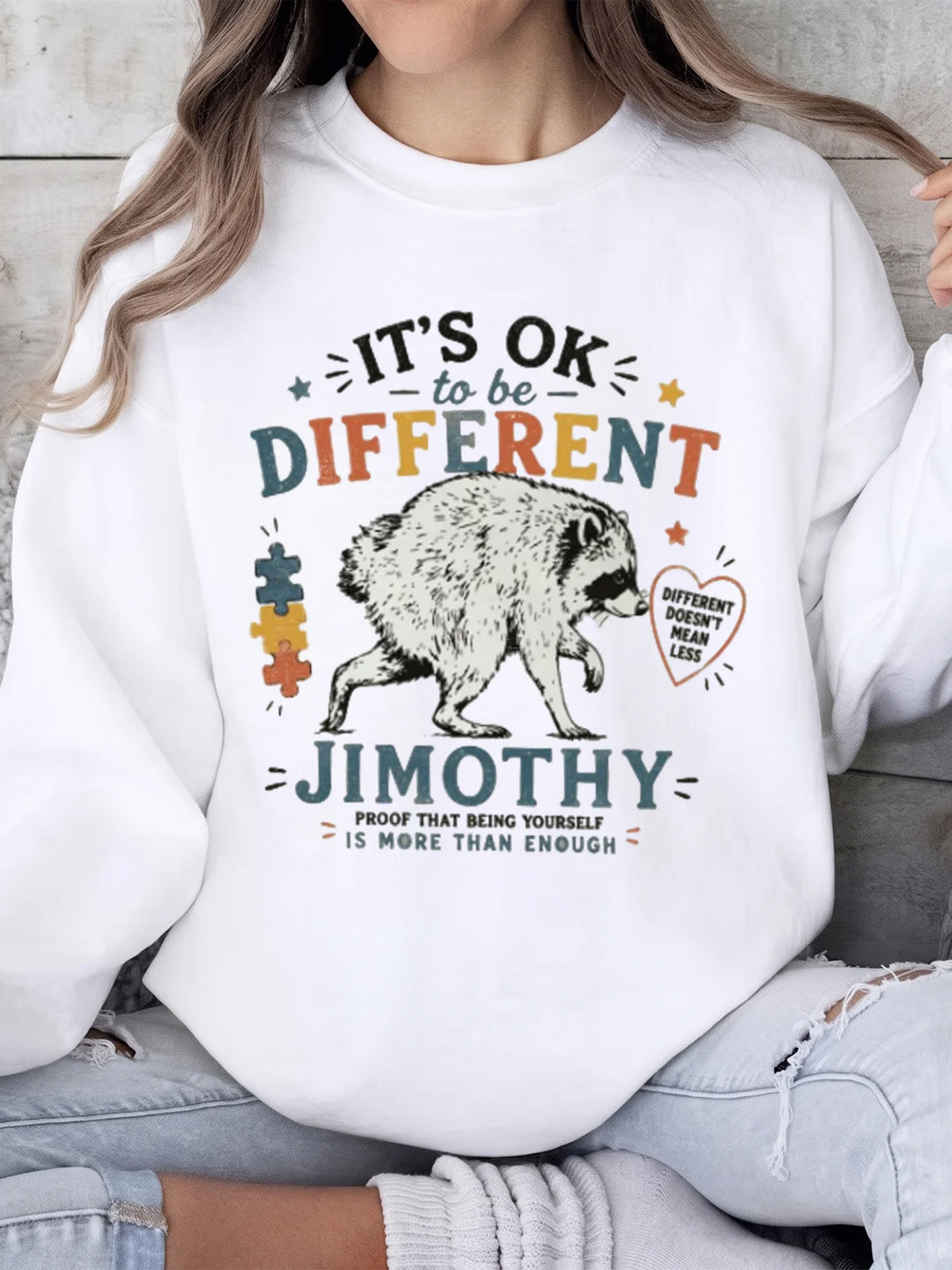 It's OK To Be Different Custom Name Tee Autism Awareness Raccoon Shirt