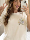 Good Energy Is Contagious Floral Skeleton Peace Sign T-Shirt Positive Vibes Gift
