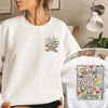 Good Energy Is Contagious Floral Skeleton Peace Sign T-Shirt Positive Vibes Gift