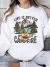 Life Is Better By The Campfire Vintage Graphic T-Shirt Gift for Nature Lovers