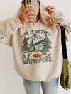 Life Is Better By The Campfire Vintage Graphic T-Shirt Gift for Nature Lovers