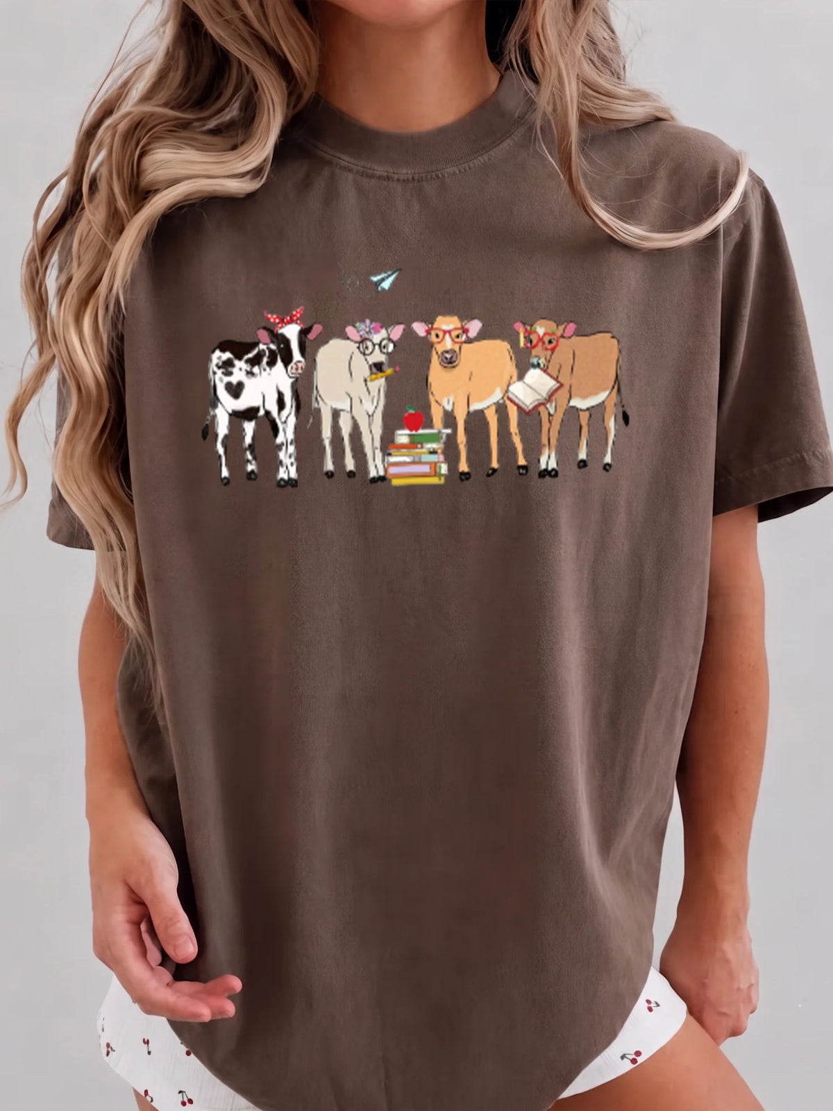 Cute Cow Back to School T-Shirt for Teachers and Students