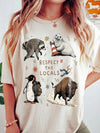 Respect the Locals T-Shirt Funny Wildlife Graphic Tee for Outdoors and Camping