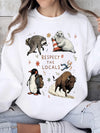 Respect the Locals T-Shirt Funny Wildlife Graphic Tee for Outdoors and Camping