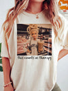 This Counts As Therapy Funny Self Care Tee for Women Retail Shopping Shirt