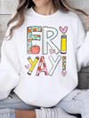 Fri YAY! Friday Humor Teacher Tee Gift for Back to School