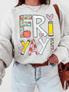 Fri YAY! Friday Humor Teacher Tee Gift for Back to School
