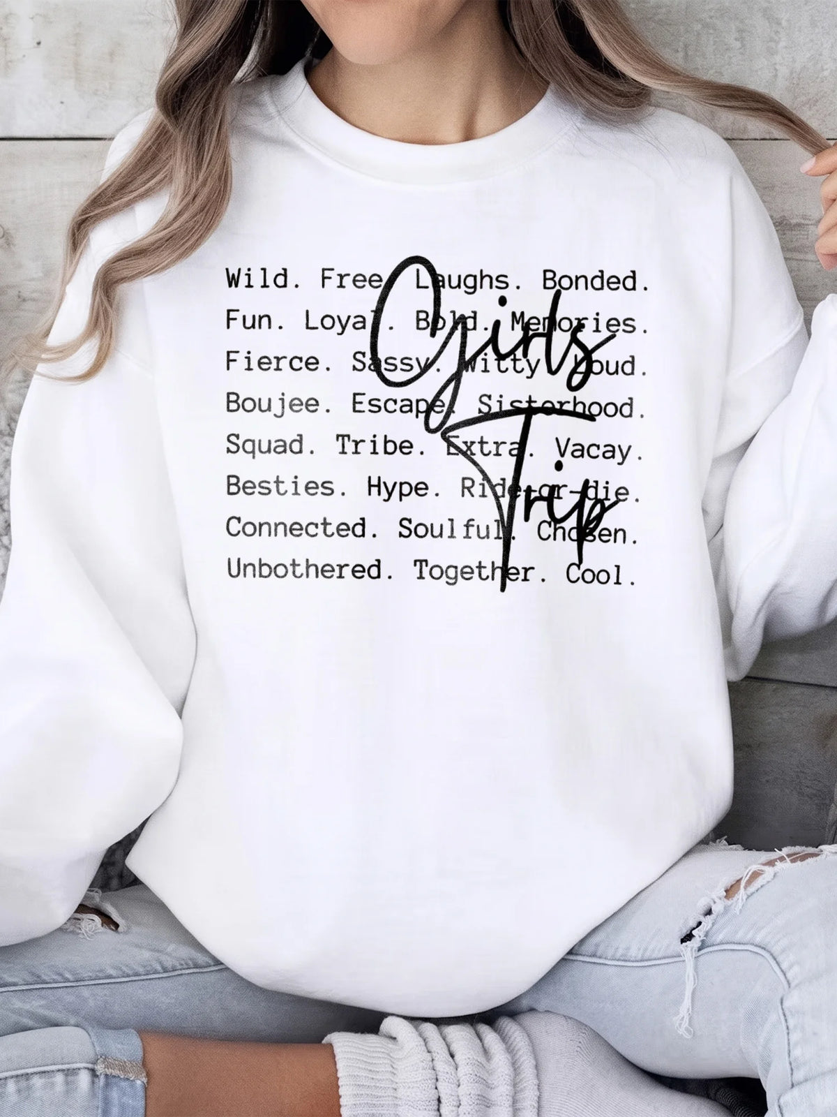 Girls Trip Squad Oversized T-Shirt for Besties Vacation