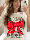 In October We Wear Red Dyslexia Awareness Tee
