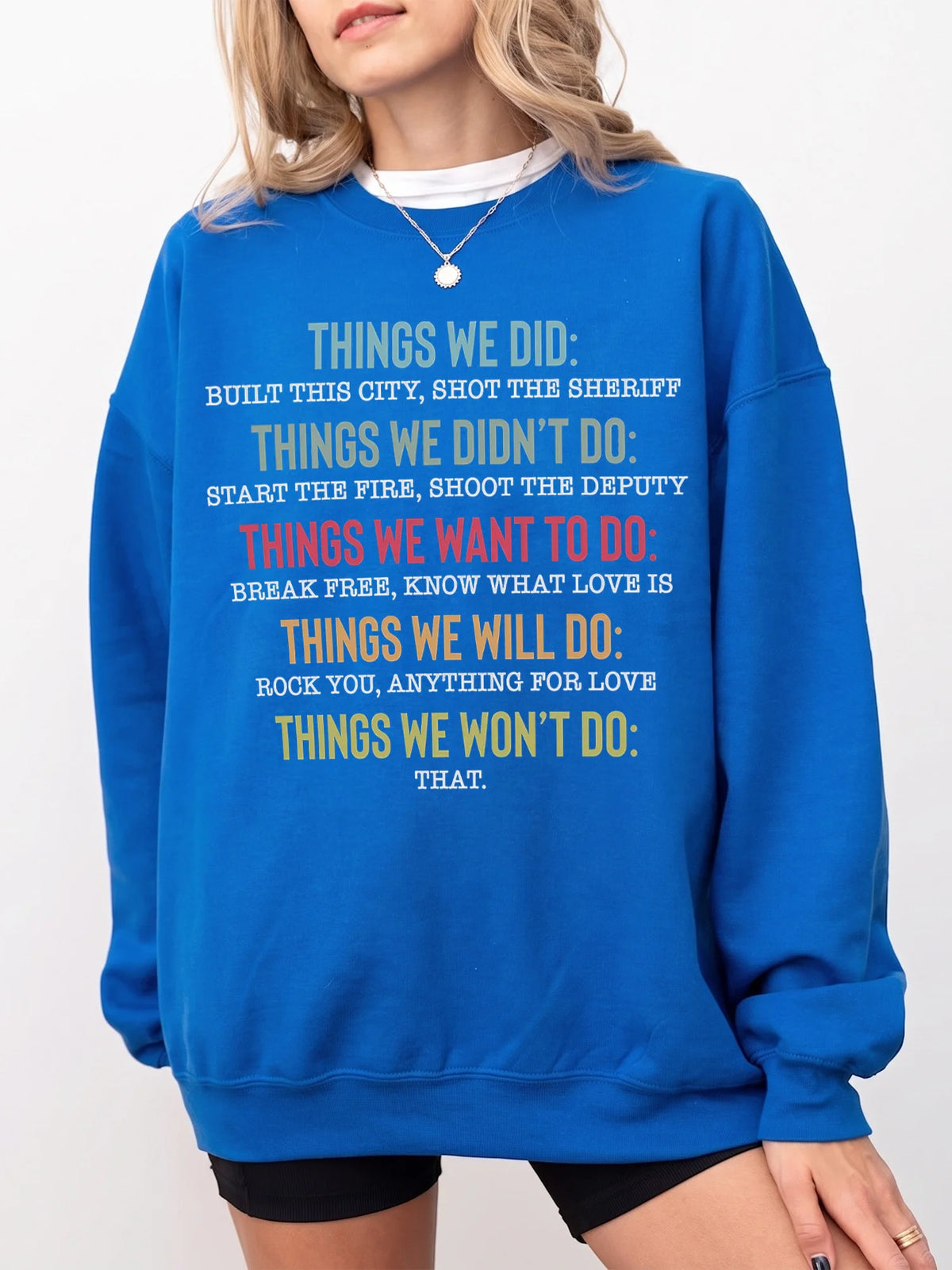 Things We Did Retro Parody Lyric T-Shirt Funny Song Quote Shirt