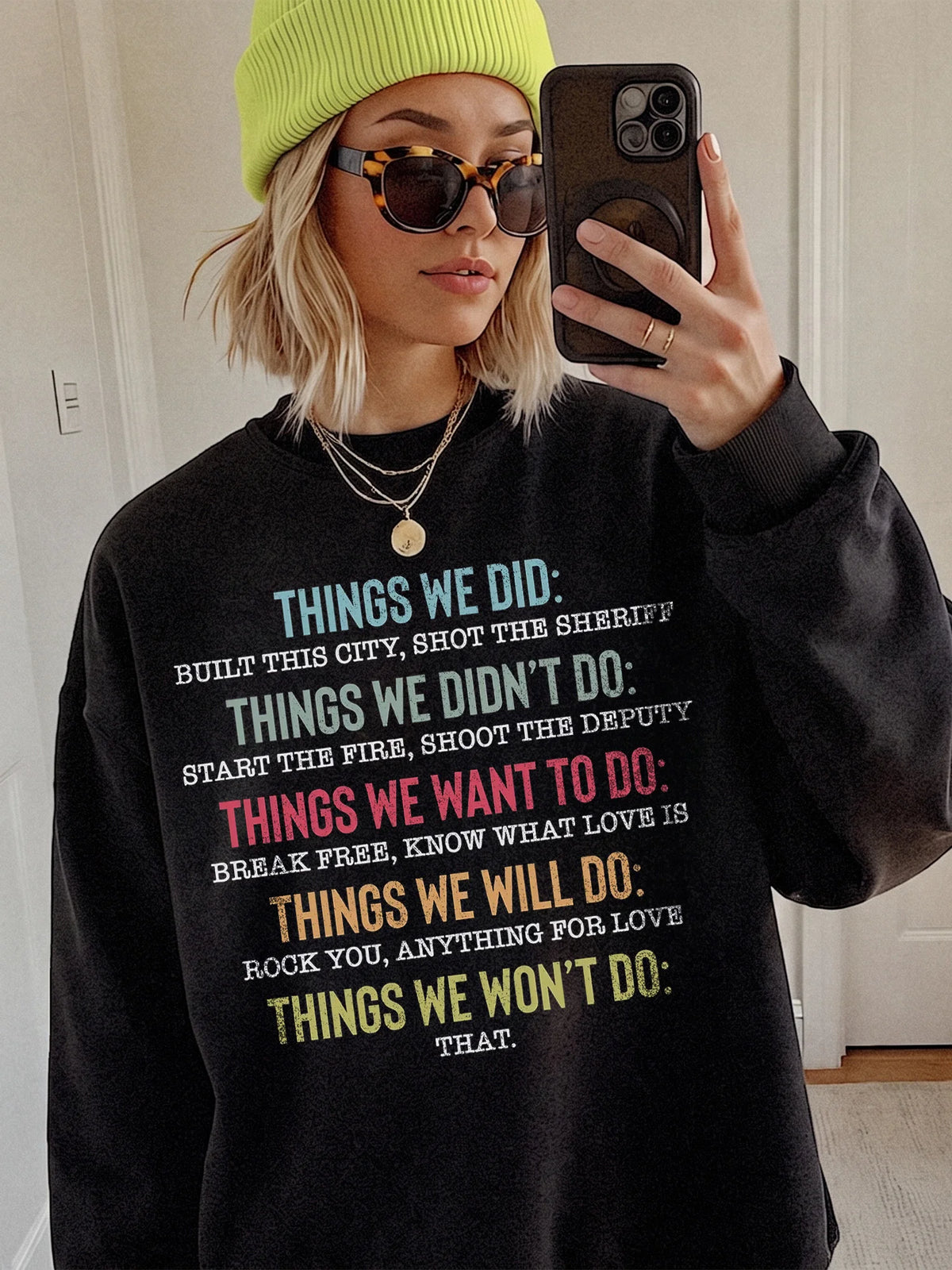 Things We Did Retro Parody Lyric T-Shirt Funny Song Quote Shirt