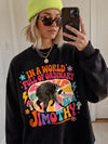 In A World Full Of Ordinary Personalized Raccoon Sweatshirt Retro Custom Name Humor Gift