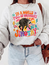 In A World Full Of Ordinary Personalized Raccoon Sweatshirt Retro Custom Name Humor Gift
