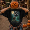 Vintage Raccoon Moon Forest T-Shirt Cute Woodland Wildlife Graphic Tee