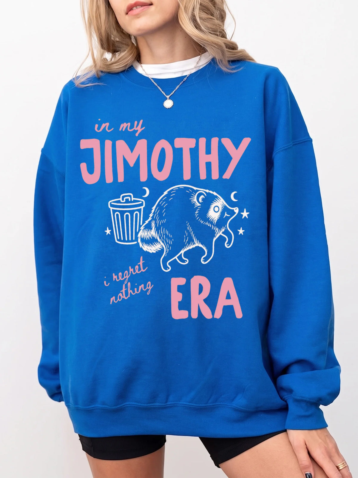In My Era I Regret Nothing Custom Name Raccoon Sweatshirt