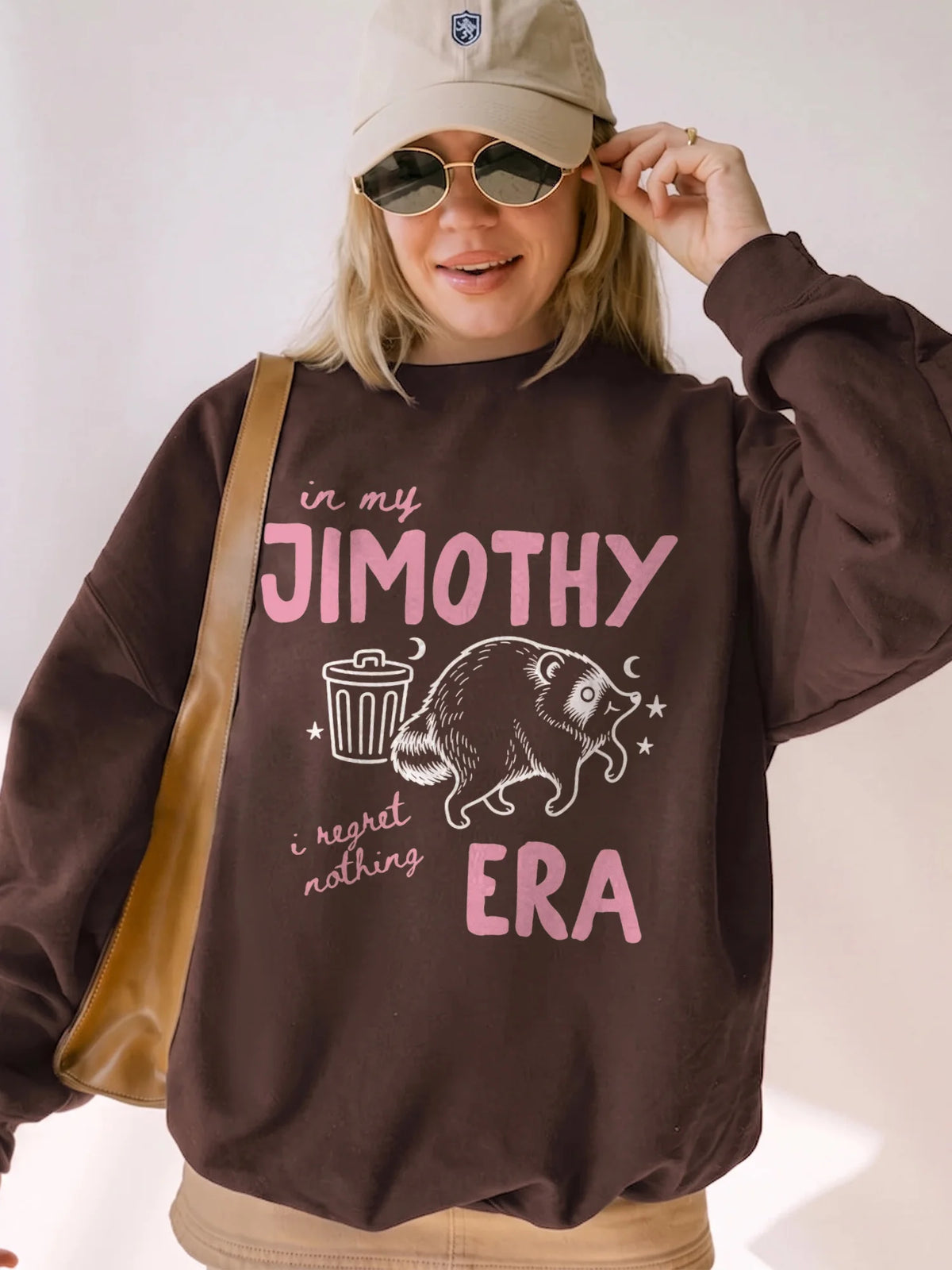 In My Era I Regret Nothing Custom Name Raccoon Sweatshirt
