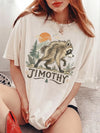 Vintage Woodland Raccoon Custom Name T-Shirt for Nature Lovers