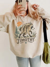 Vintage Woodland Raccoon Custom Name T-Shirt for Nature Lovers