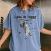 Hang In There It Gets Worse Funny Cat T-Shirt Retro Dark Humor Tee
