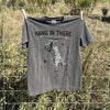 Hang In There It Gets Worse Funny Cat T-Shirt Retro Dark Humor Tee