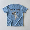 Hang In There It Gets Worse Funny Cat T-Shirt Retro Dark Humor Tee