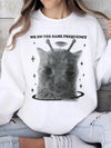We On the Same Frequency Graphic Tee Y2K Alien Cat Shirt for Best Friends