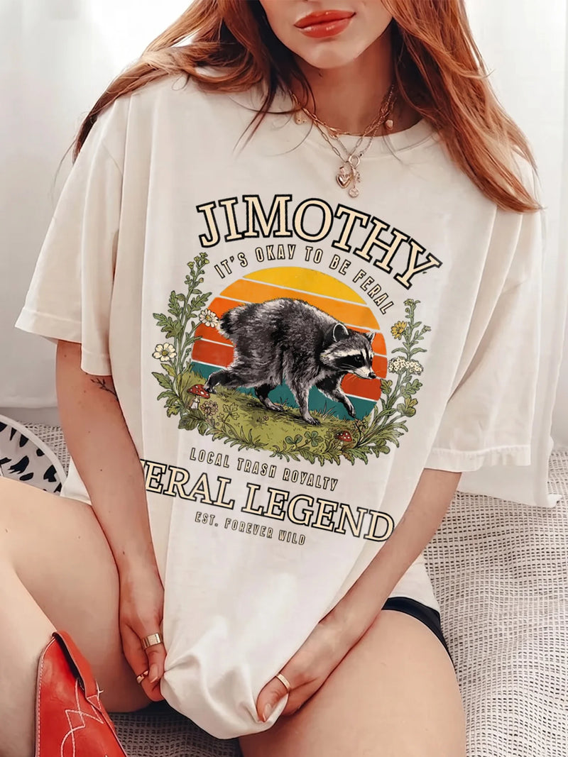 Feral Legend Local Trash Royalty Raccoon Custom Tee Vintage Humor Shirt