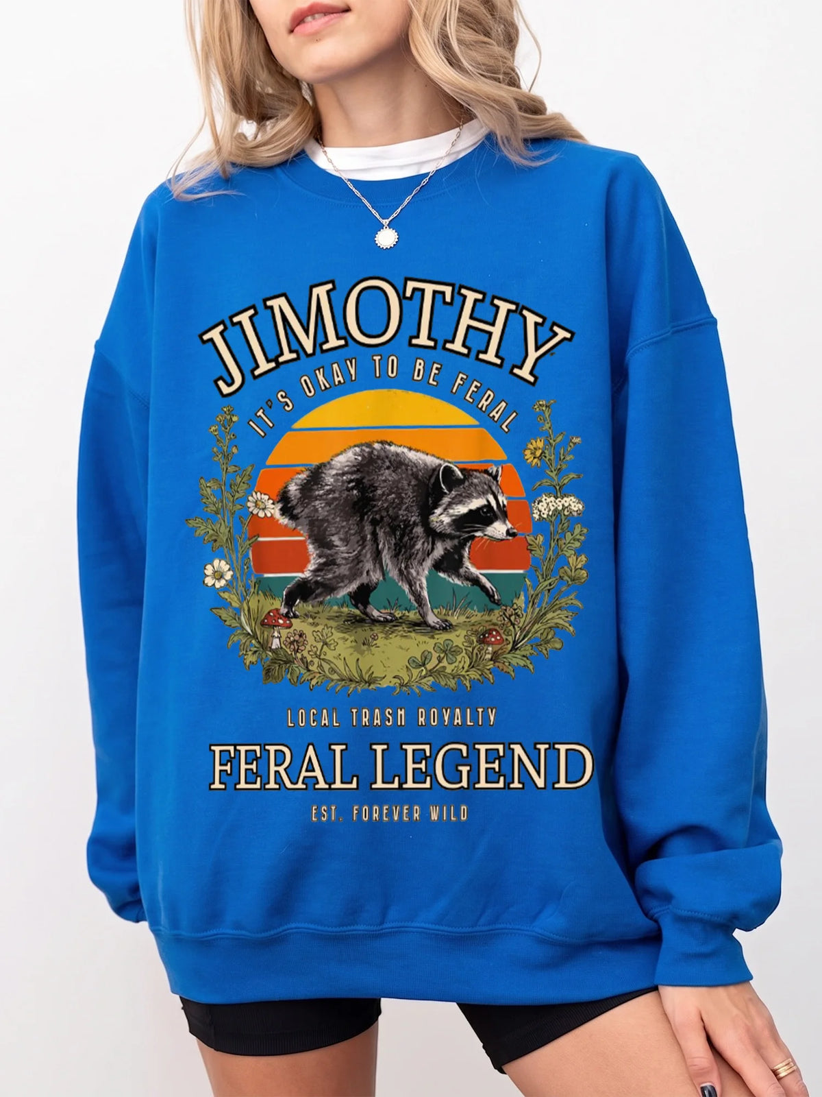 Feral Legend Local Trash Royalty Raccoon Custom Tee Vintage Humor Shirt