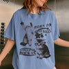 Born To Dilly Dally Forced To Lock In Funny Cat Meme Graphic Tee