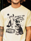 Born To Dilly Dally Forced To Lock In Funny Cat Meme Graphic Tee