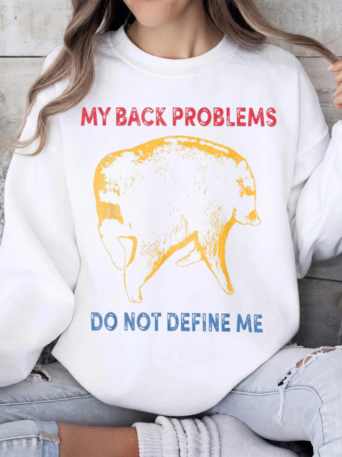 My Back Problems Do Not Define Me T-Shirt Funny Bear Chronic Pain Awareness Tee