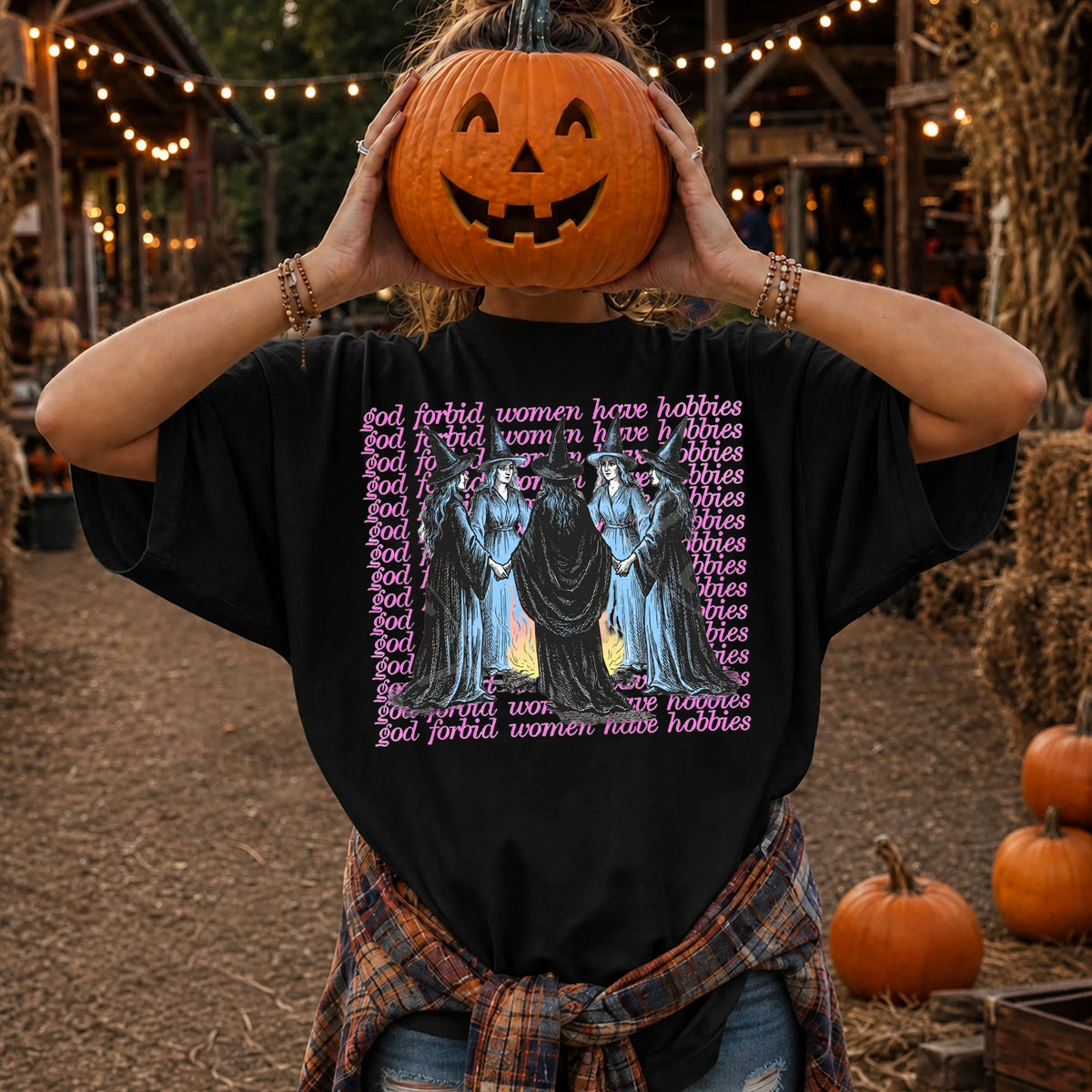God Forbid Women Have Hobbies Shirt Funny Feminist Witch Spooky Season Tee