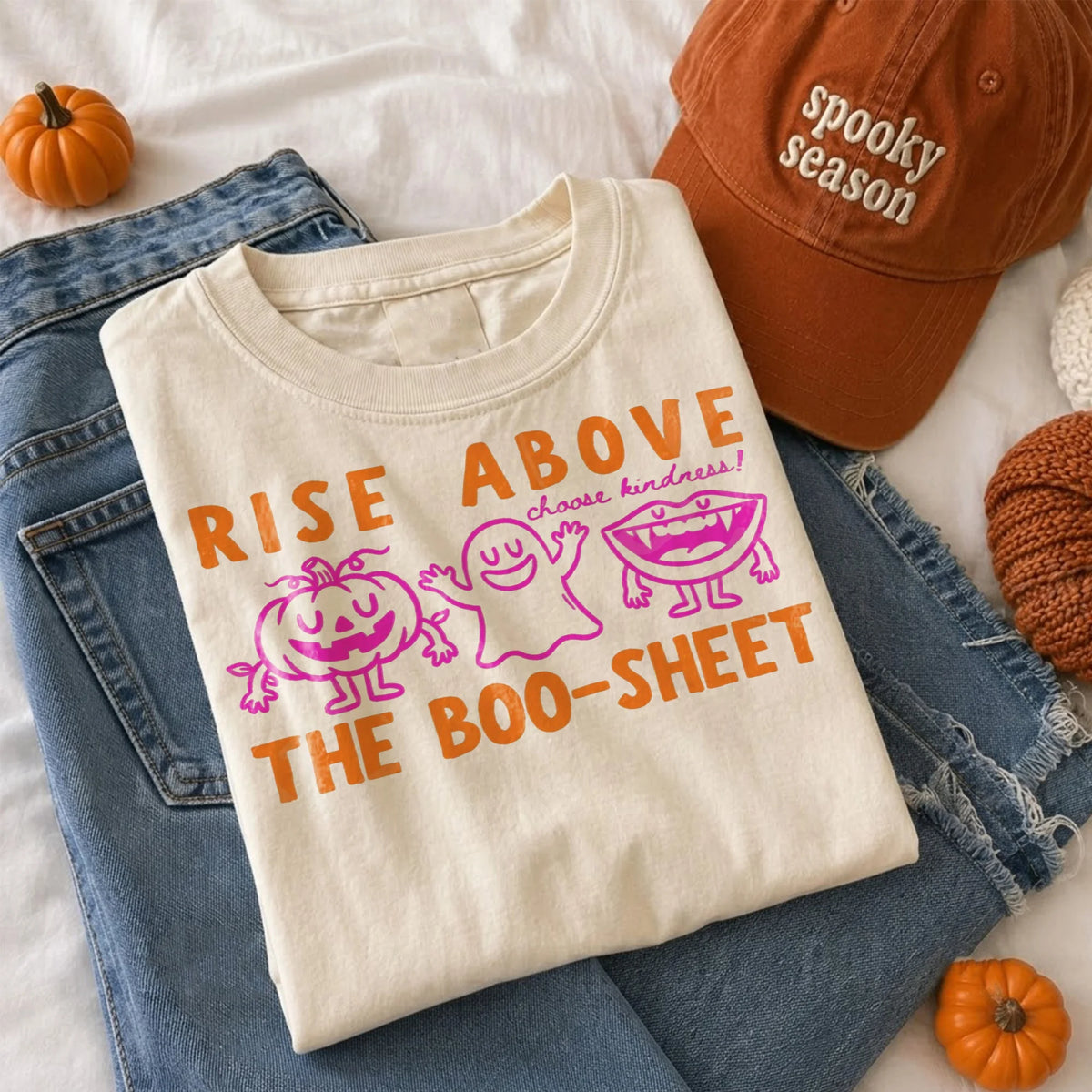 Choose Kindness Boo-Sheet Halloween Tee Cute Spooky Ghost Graphic Shirt for Teachers