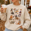 Fall Cats Spooky Graphic T-Shirt Autumn Kitty Tee Gift for Cat Lovers