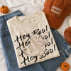 Hey Boo Spooky Cute Ghost T-Shirt Retro Fall Halloween Graphic Tee