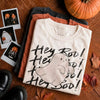Hey Boo Spooky Cute Ghost T-Shirt Retro Fall Halloween Graphic Tee