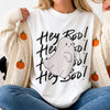 Hey Boo Spooky Cute Ghost T-Shirt Retro Fall Halloween Graphic Tee