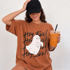Hey Boo Spooky Cute Ghost T-Shirt Retro Fall Halloween Graphic Tee
