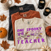 Spooky Teacher T-Shirt Fueled by Coffee Fall Halloween Top