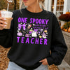 Spooky Teacher T-Shirt Fueled by Coffee Fall Halloween Top