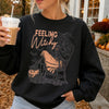 Feeling Witchy Tee Retro Spooky Witch Aesthetic T-Shirt for Halloween