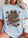 Touchdown Tee Retro Football Game Day T-Shirt Coquette Bow Tailgate Top