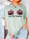 Save The Pumpkins Tee Pink Leopard Skeleton Hands Halloween Shirt